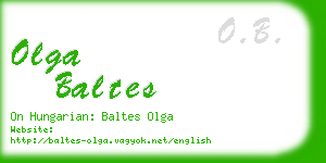 olga baltes business card